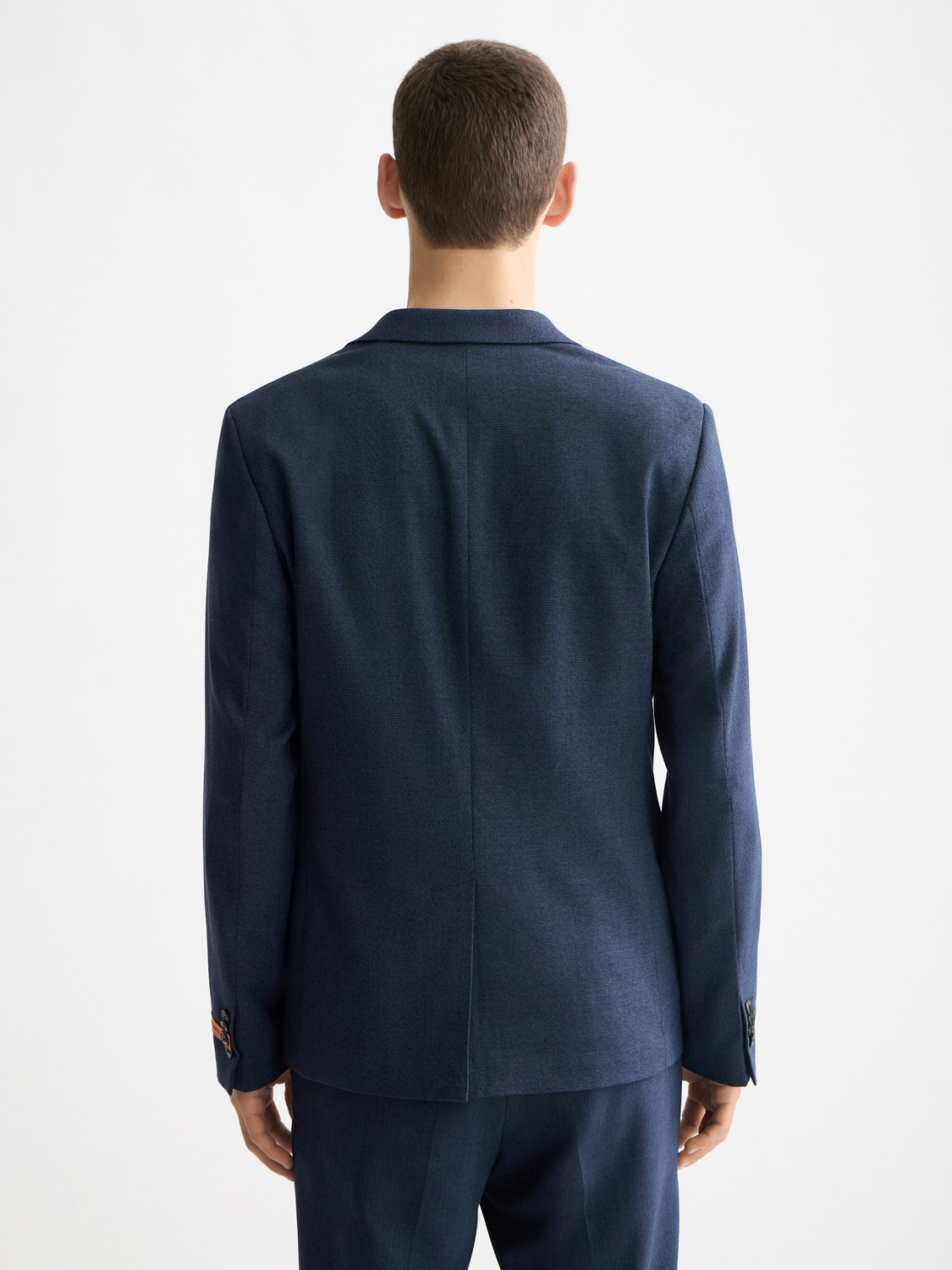 Yarn-dyed notch lapel regular blazer