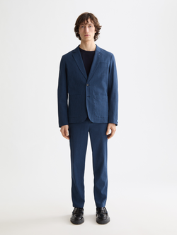 cotton-blend seersucker blazer