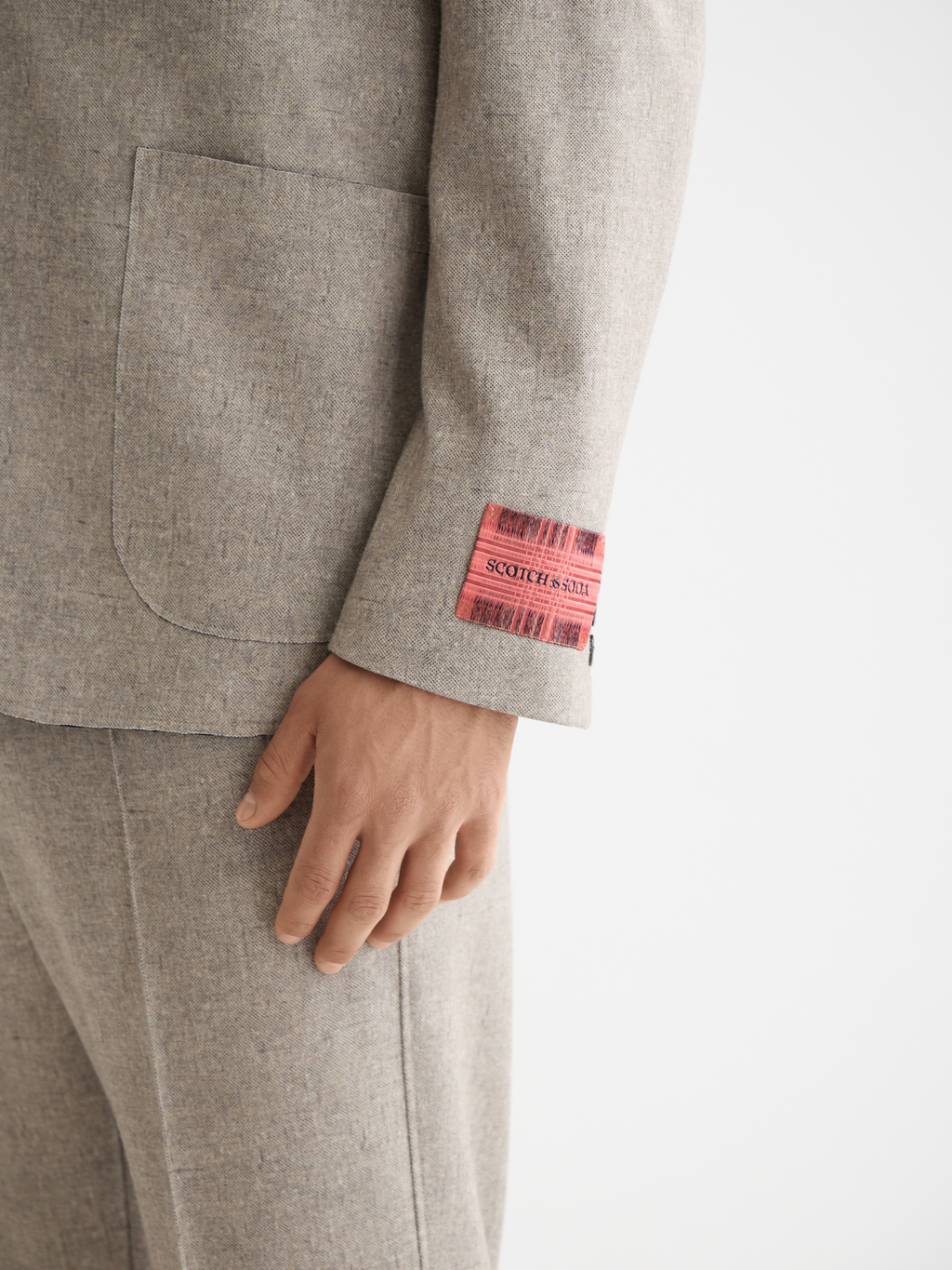Melange jersey relaxed blazer