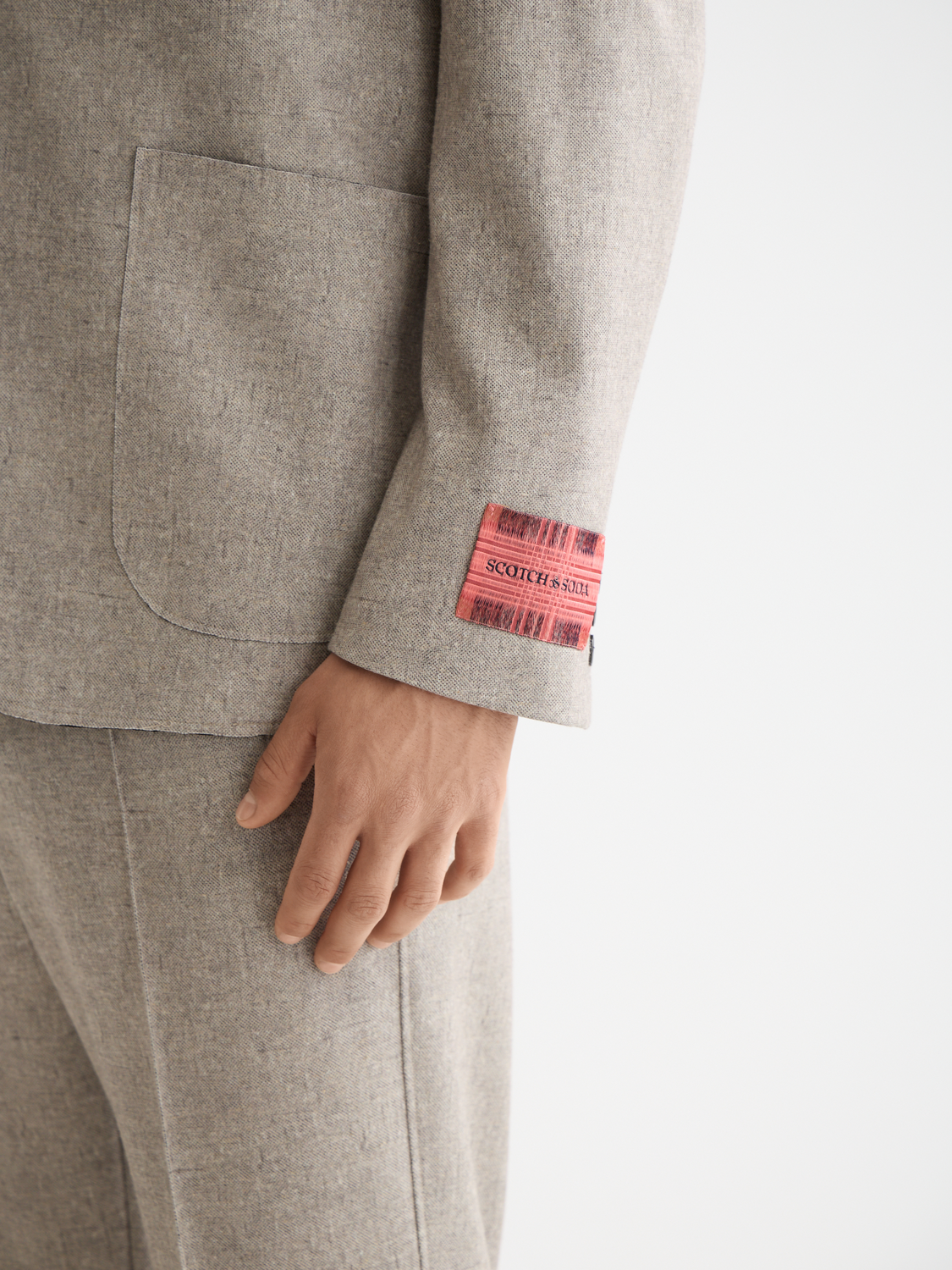 Melange jersey relaxed blazer