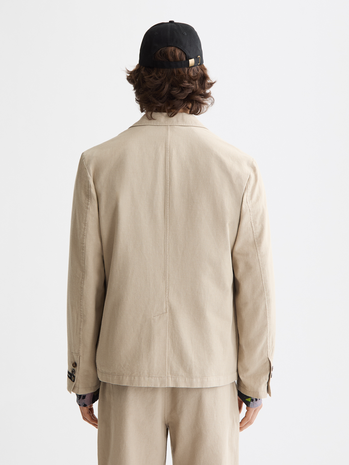 cotton linen twill blazer