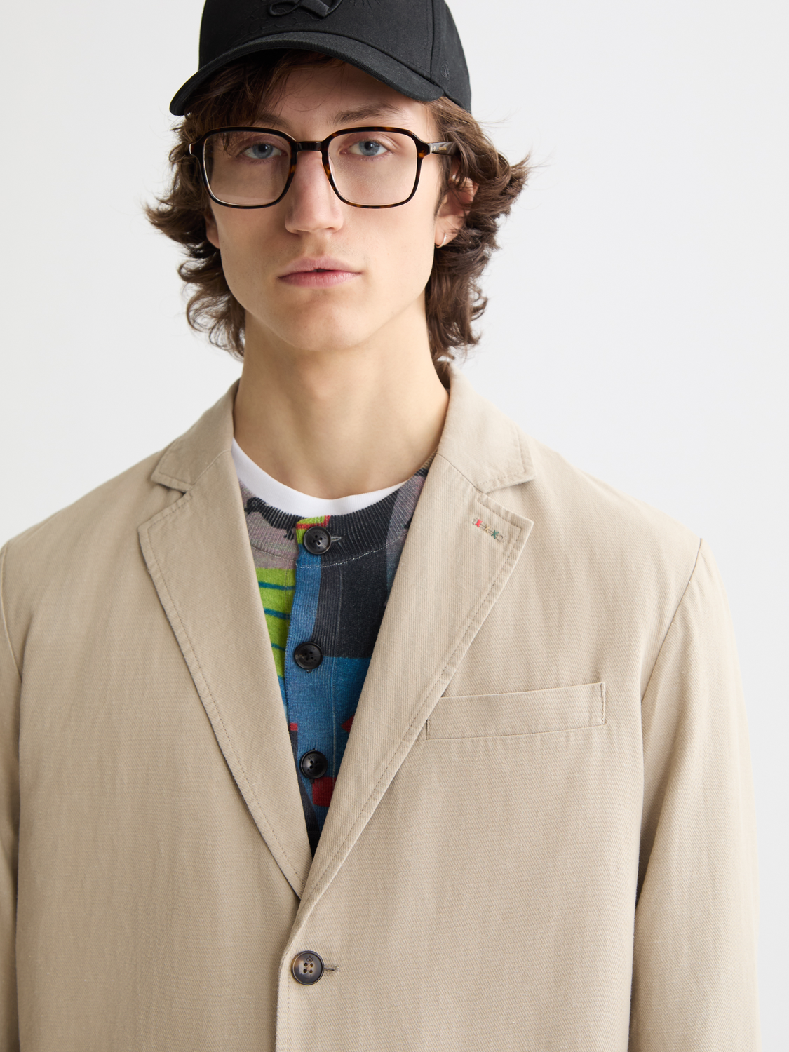 cotton linen twill blazer