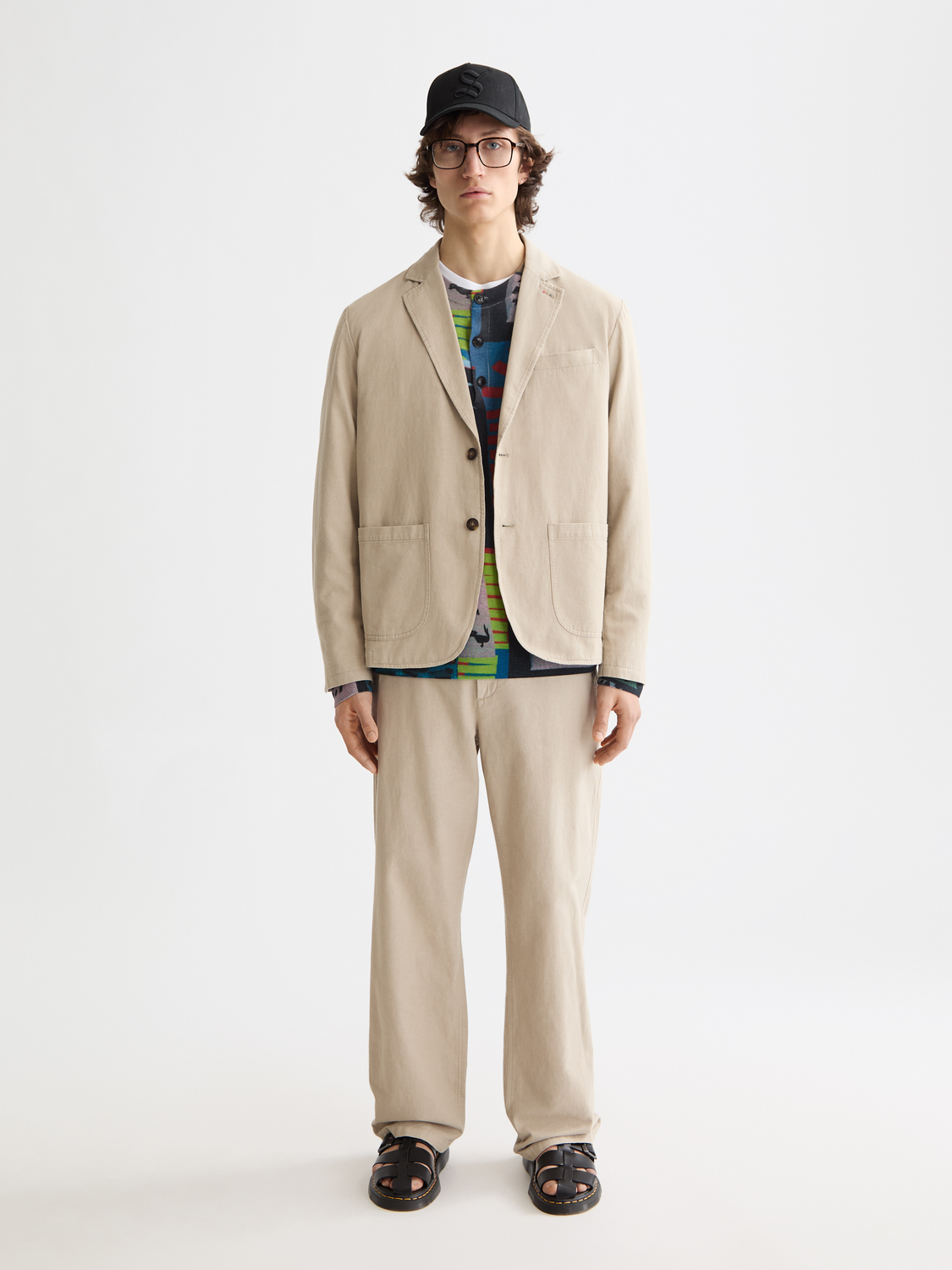 cotton linen twill blazer