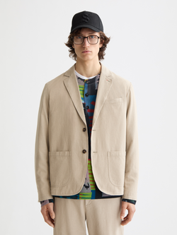 cotton linen twill blazer