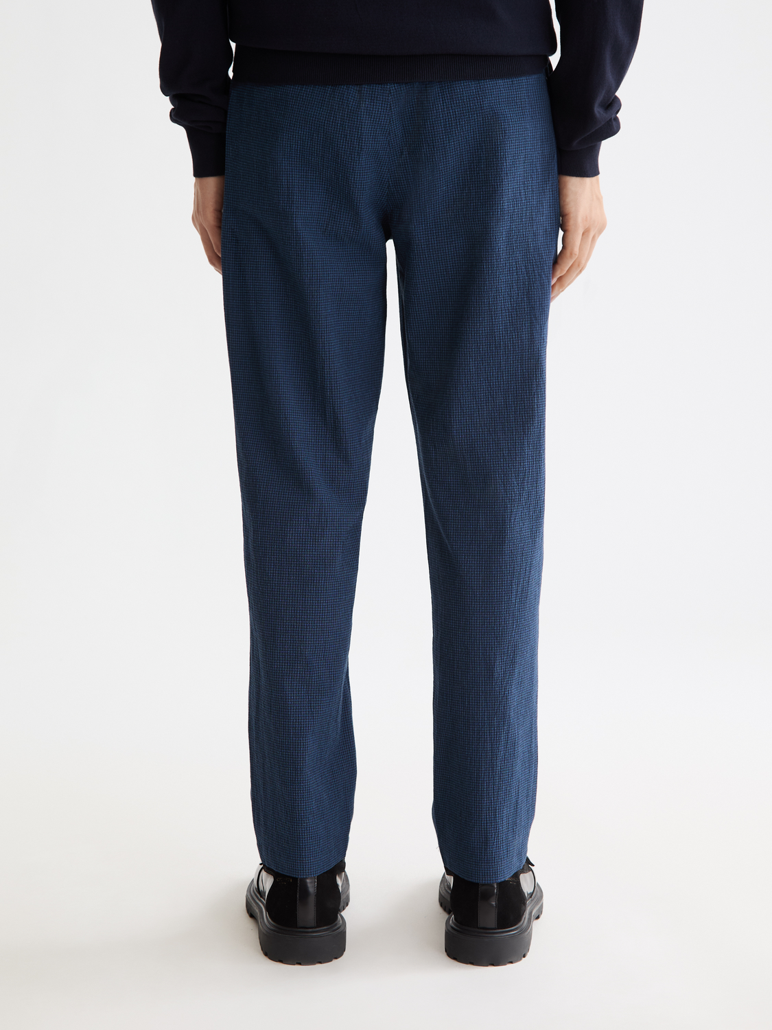 Finch Cotton blend seersucker jogger