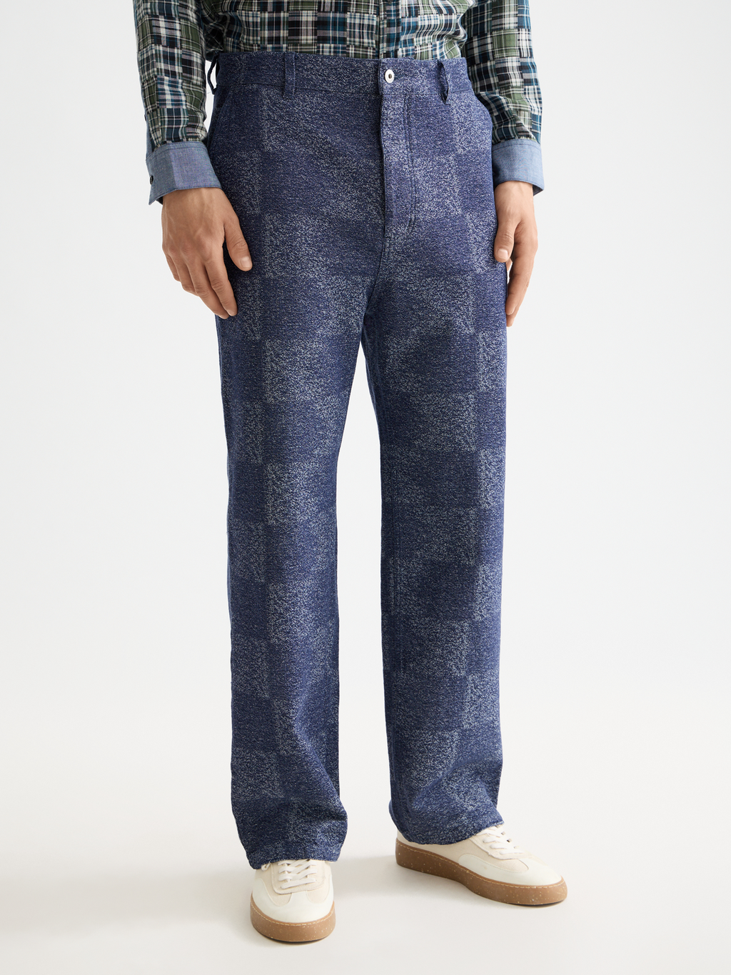 Pitch cotton jacquard loose chino