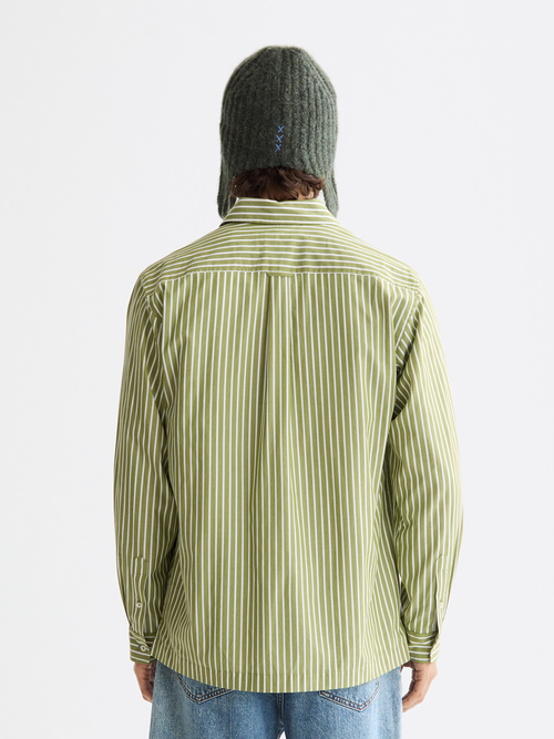 Striped poplin shirt