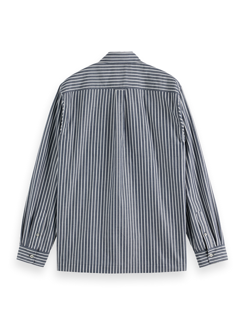 Striped poplin shirt
