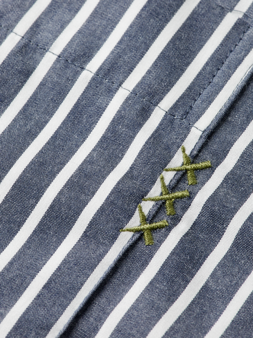 Striped poplin shirt
