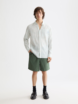 Striped cotton-voile shirt