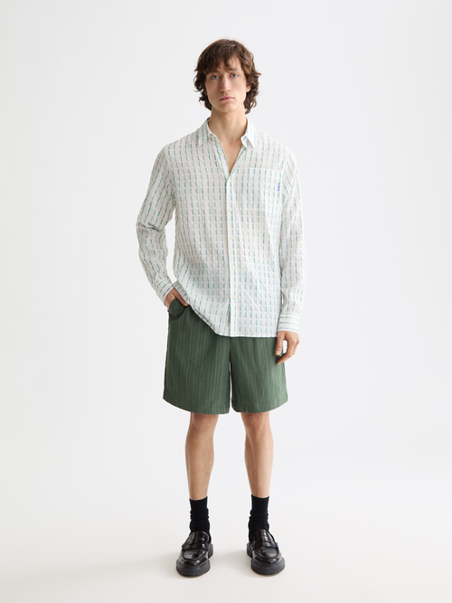 Striped cotton-voile shirt