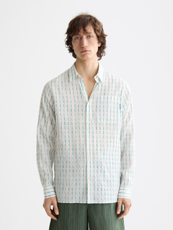 Striped cotton-voile shirt
