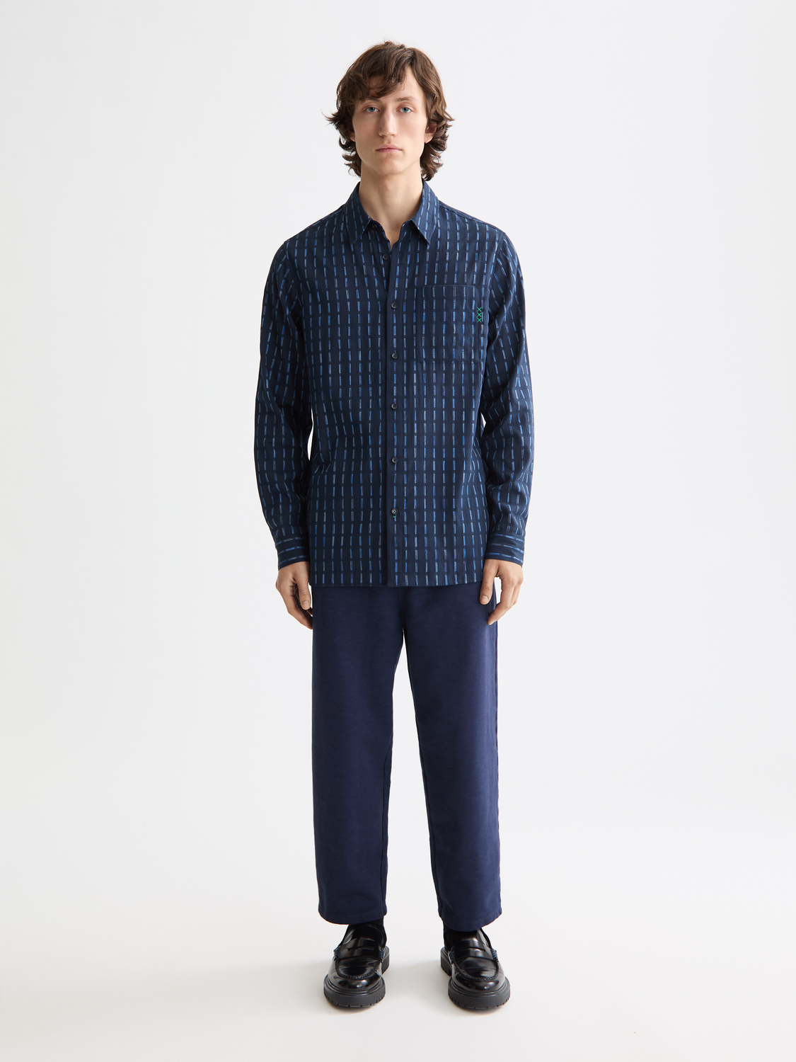 Striped cotton-voile shirt