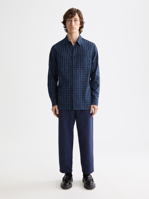 Striped cotton-voile shirt