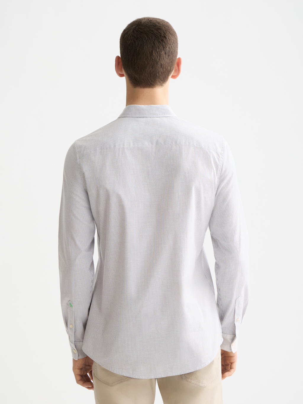 Striped slim-fit poplin shirt
