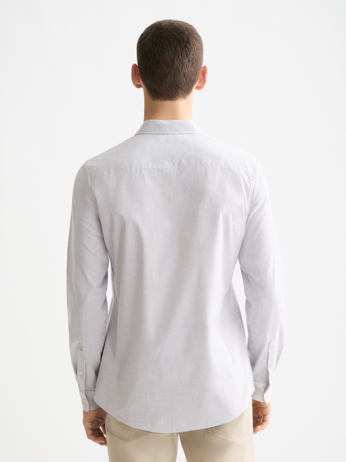 Striped slim-fit poplin shirt