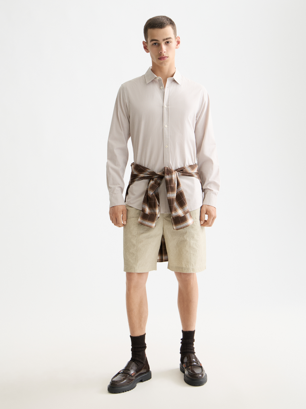 check poplin shirt