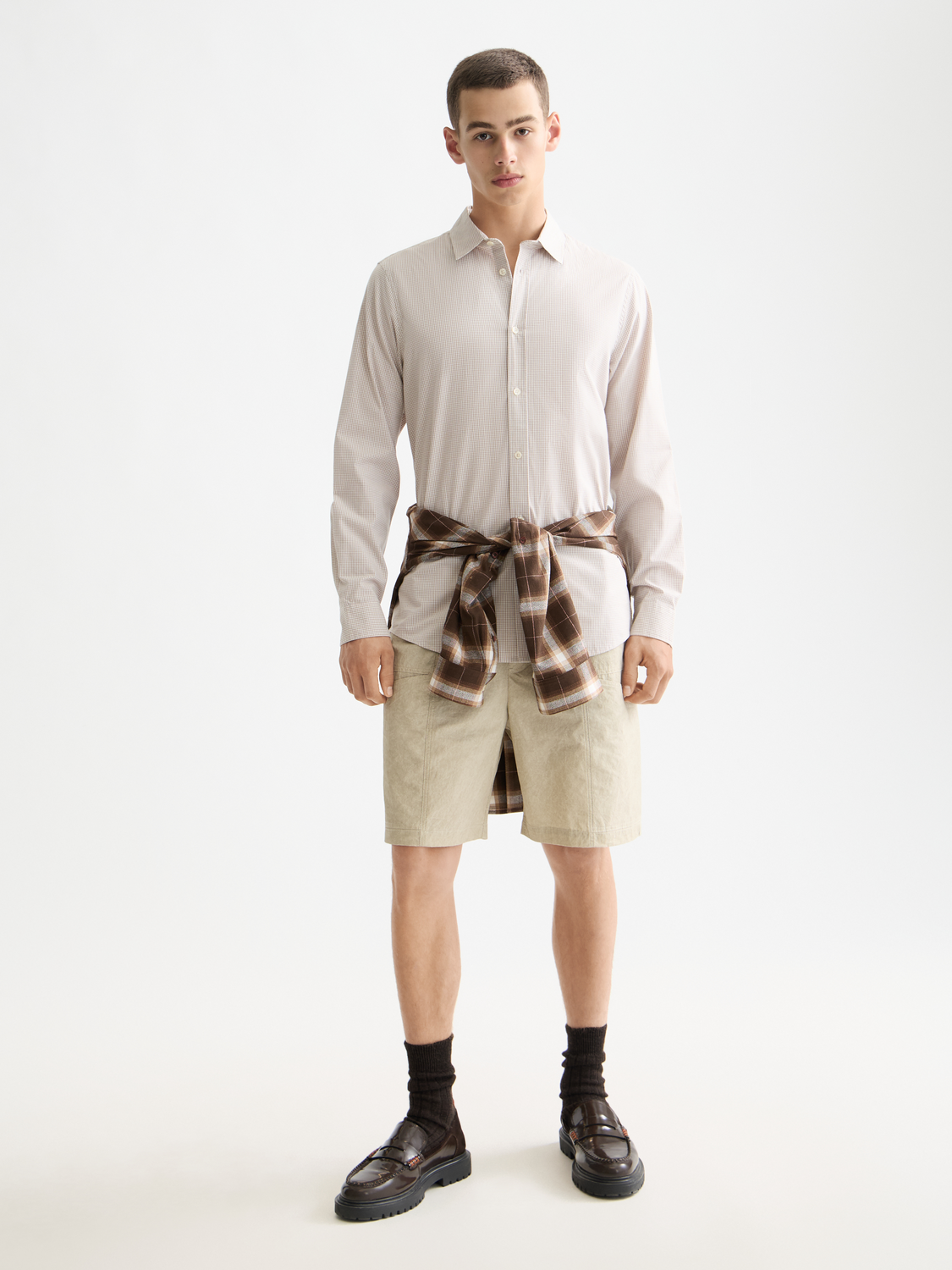 check poplin shirt