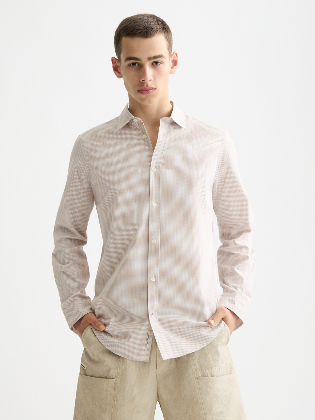 check poplin shirt