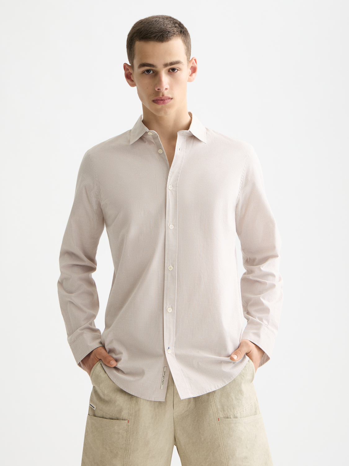 check poplin shirt