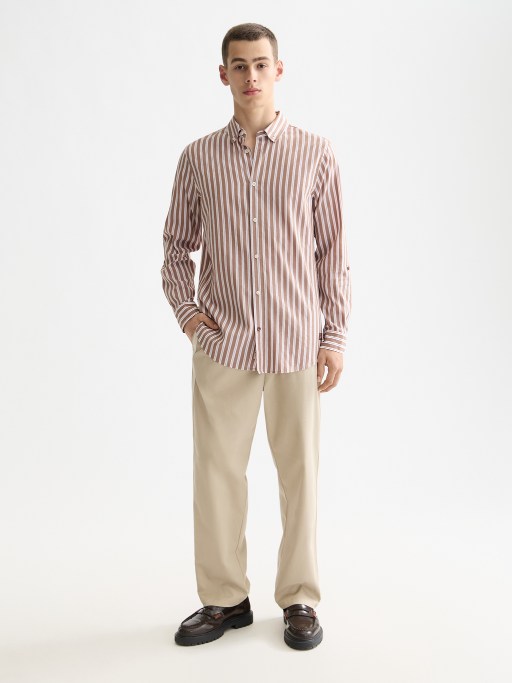 Yarn-dyed stripe shirt
