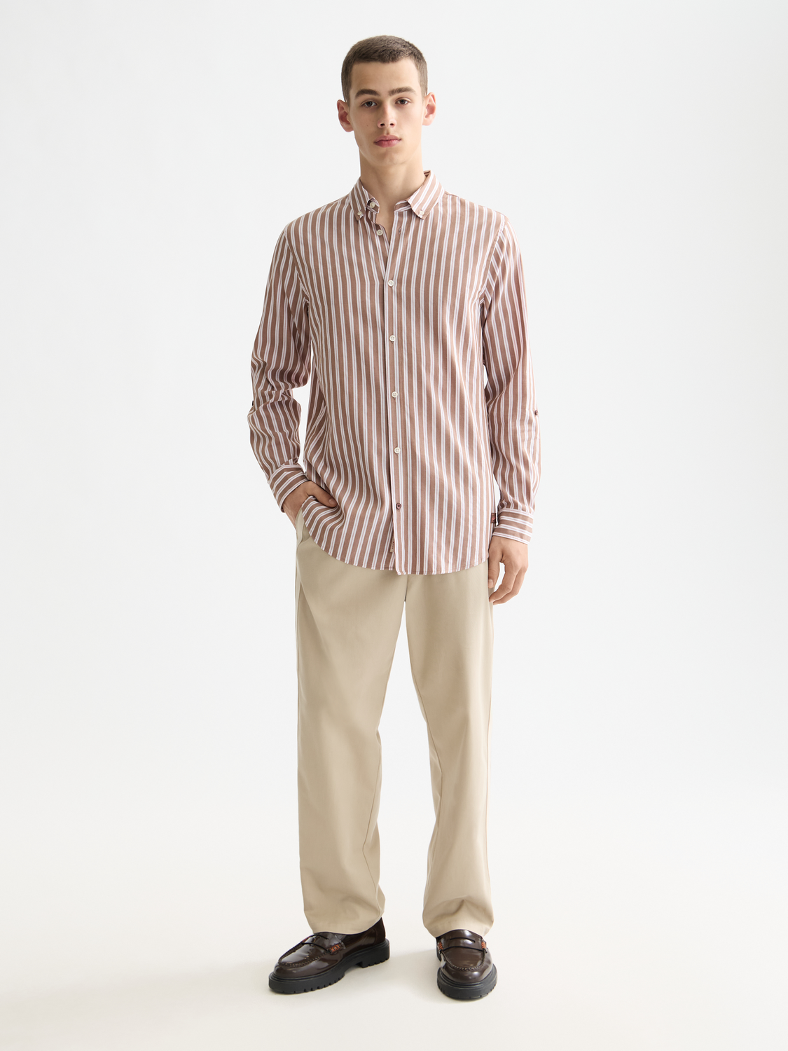 Yarn-dyed stripe shirt