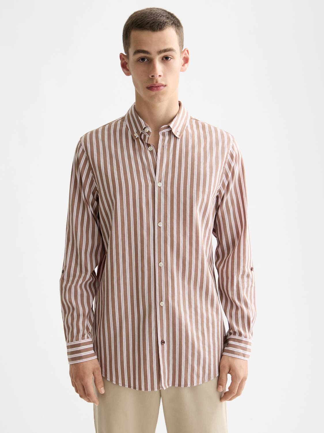 Yarn-dyed stripe shirt