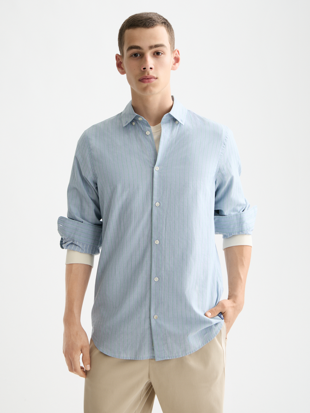 Yarn-dyed stripe shirt