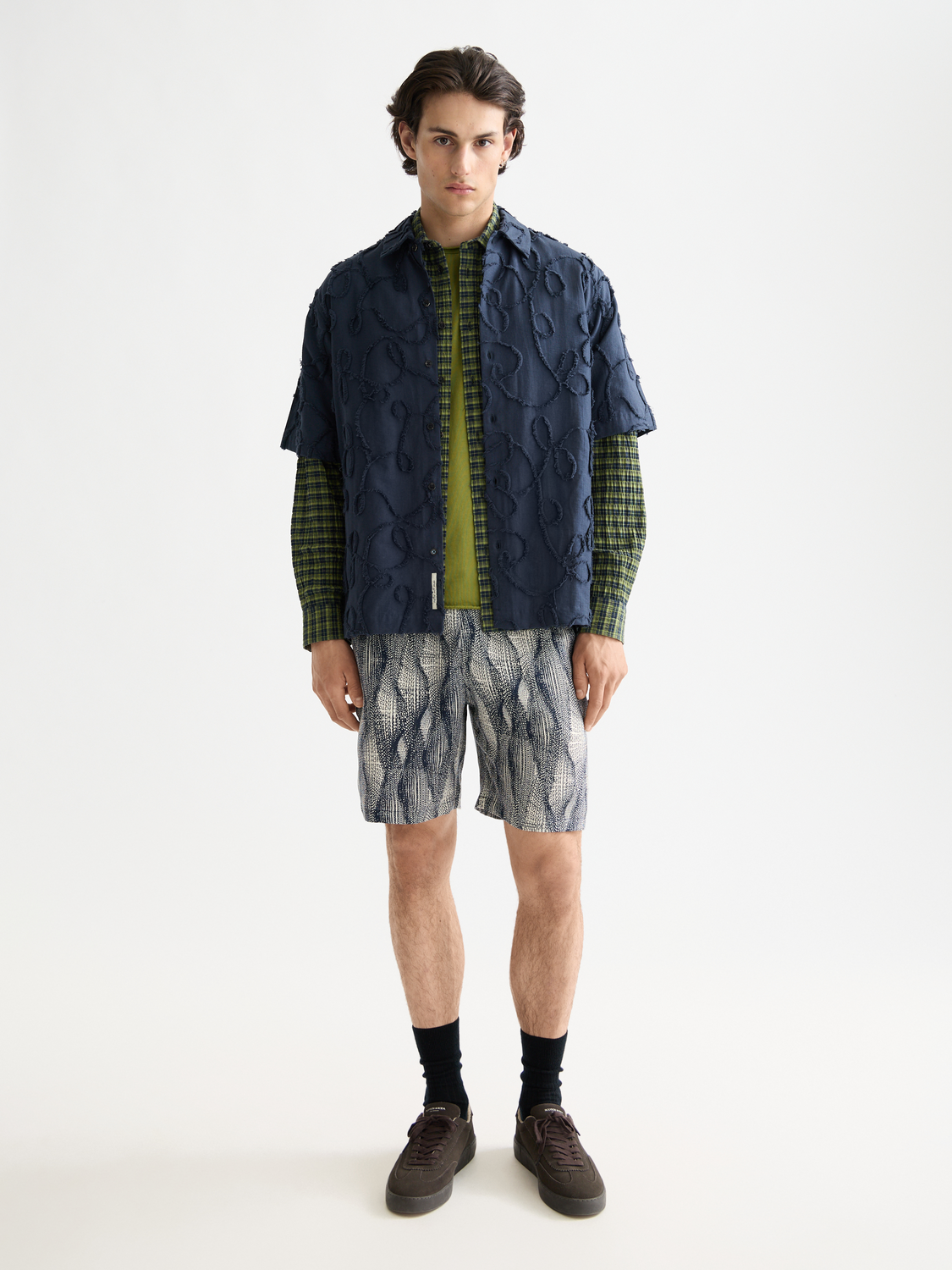 Jacquard short sleeve shirt