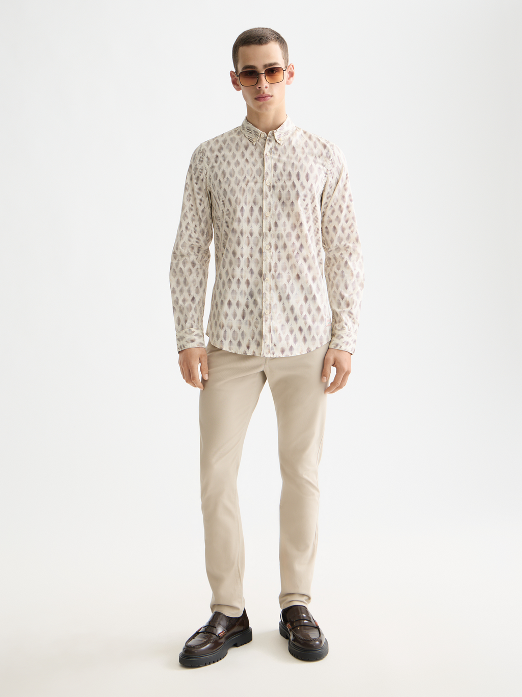 Print slim shirt