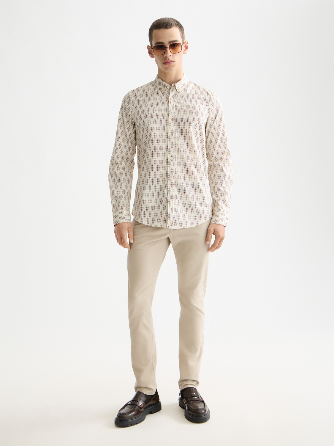 Print slim shirt