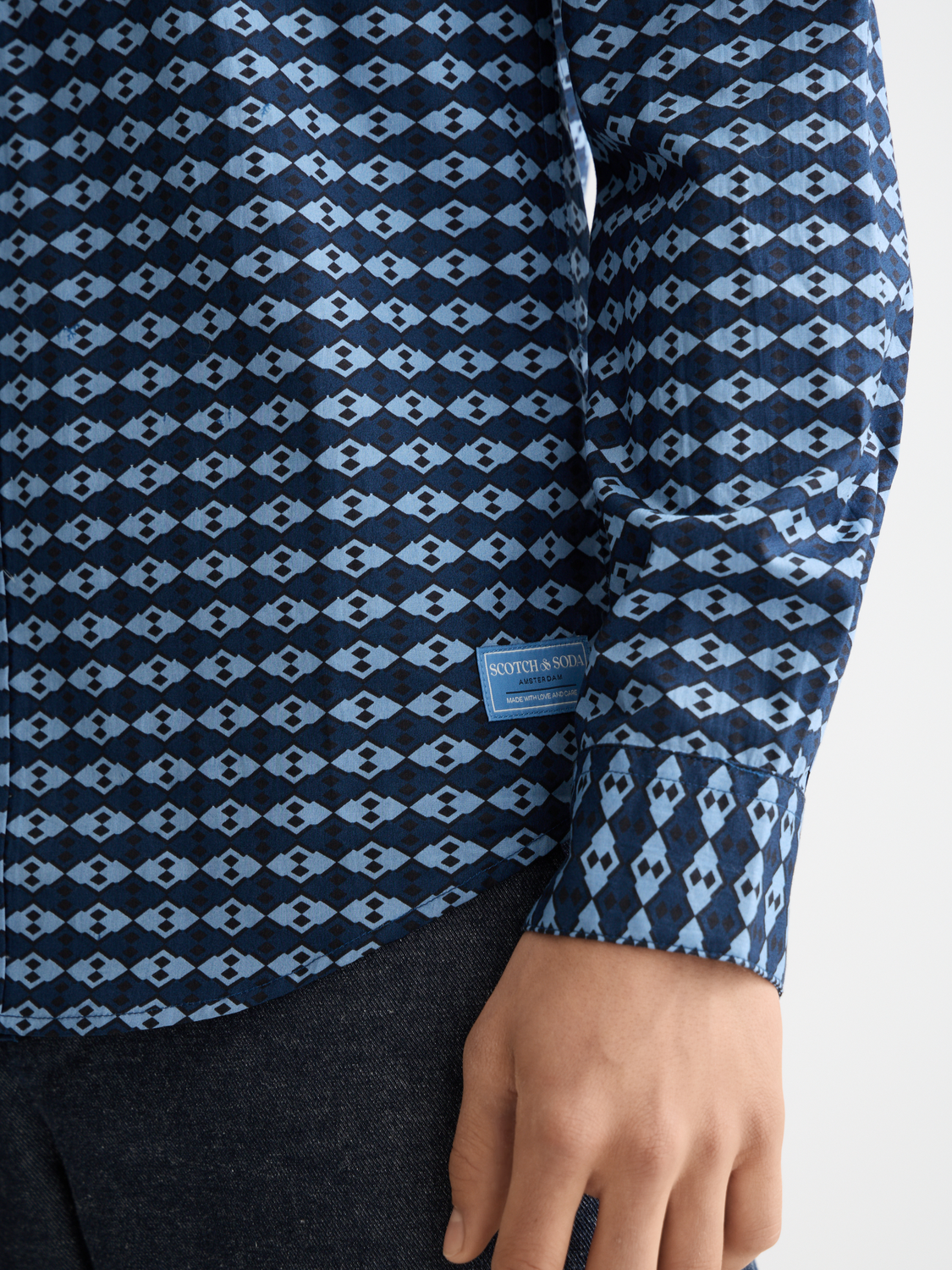 Print slim shirt