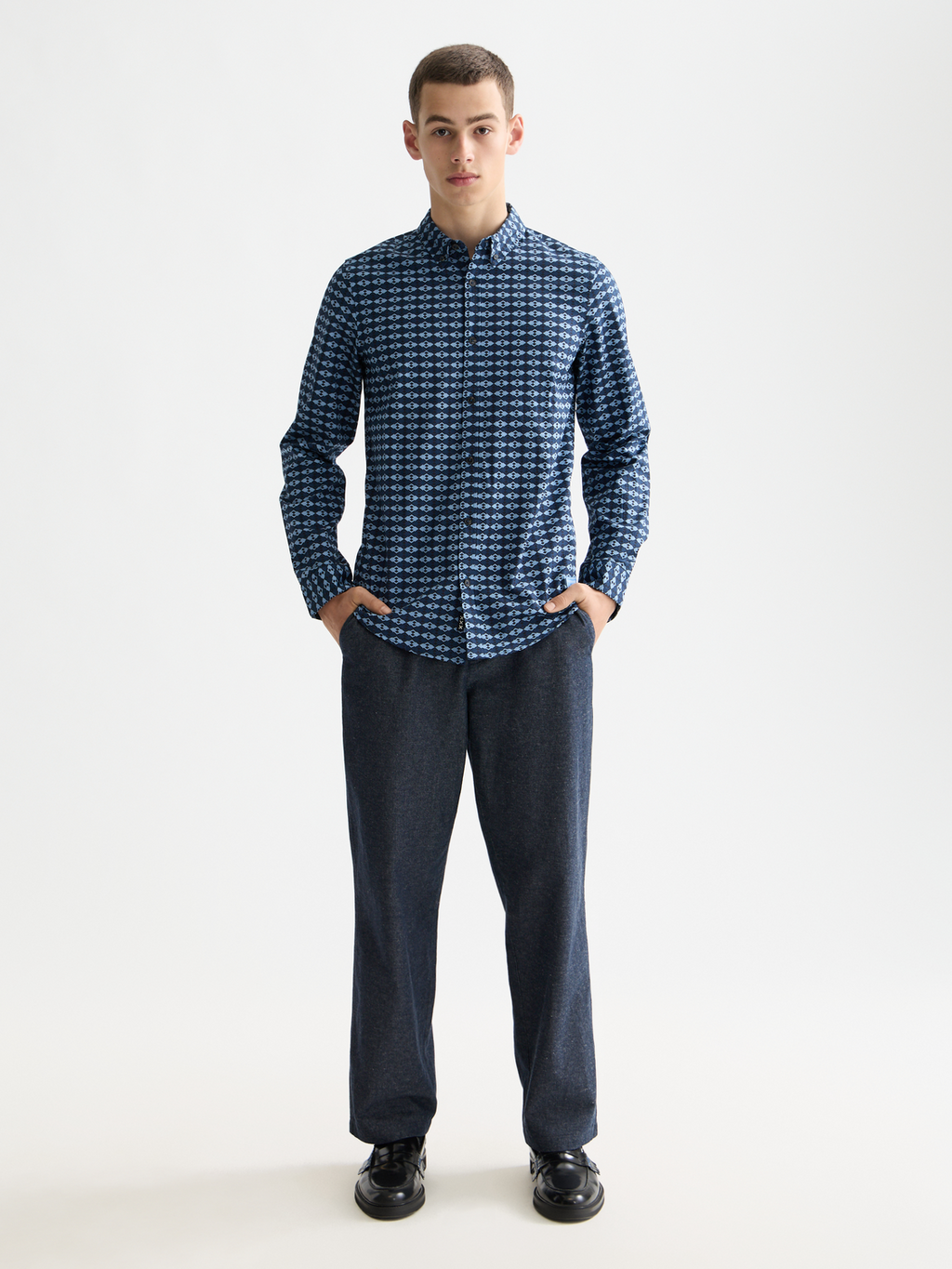Print slim shirt