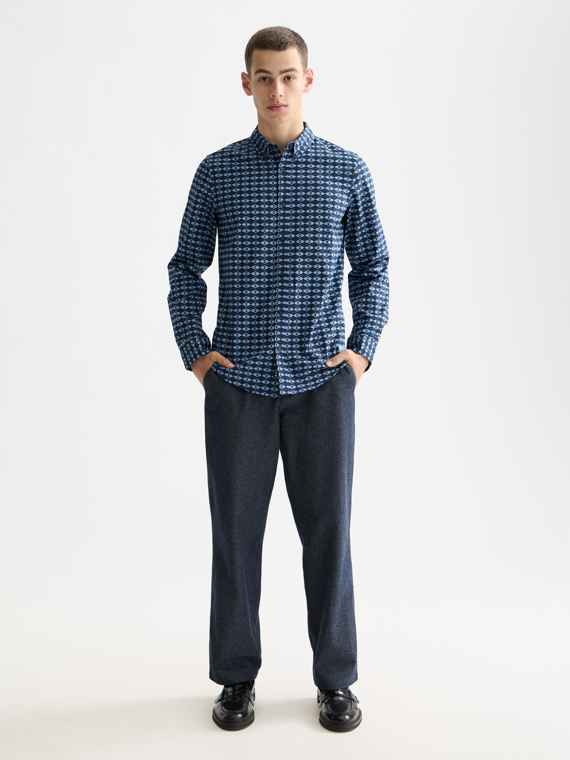 Print slim shirt