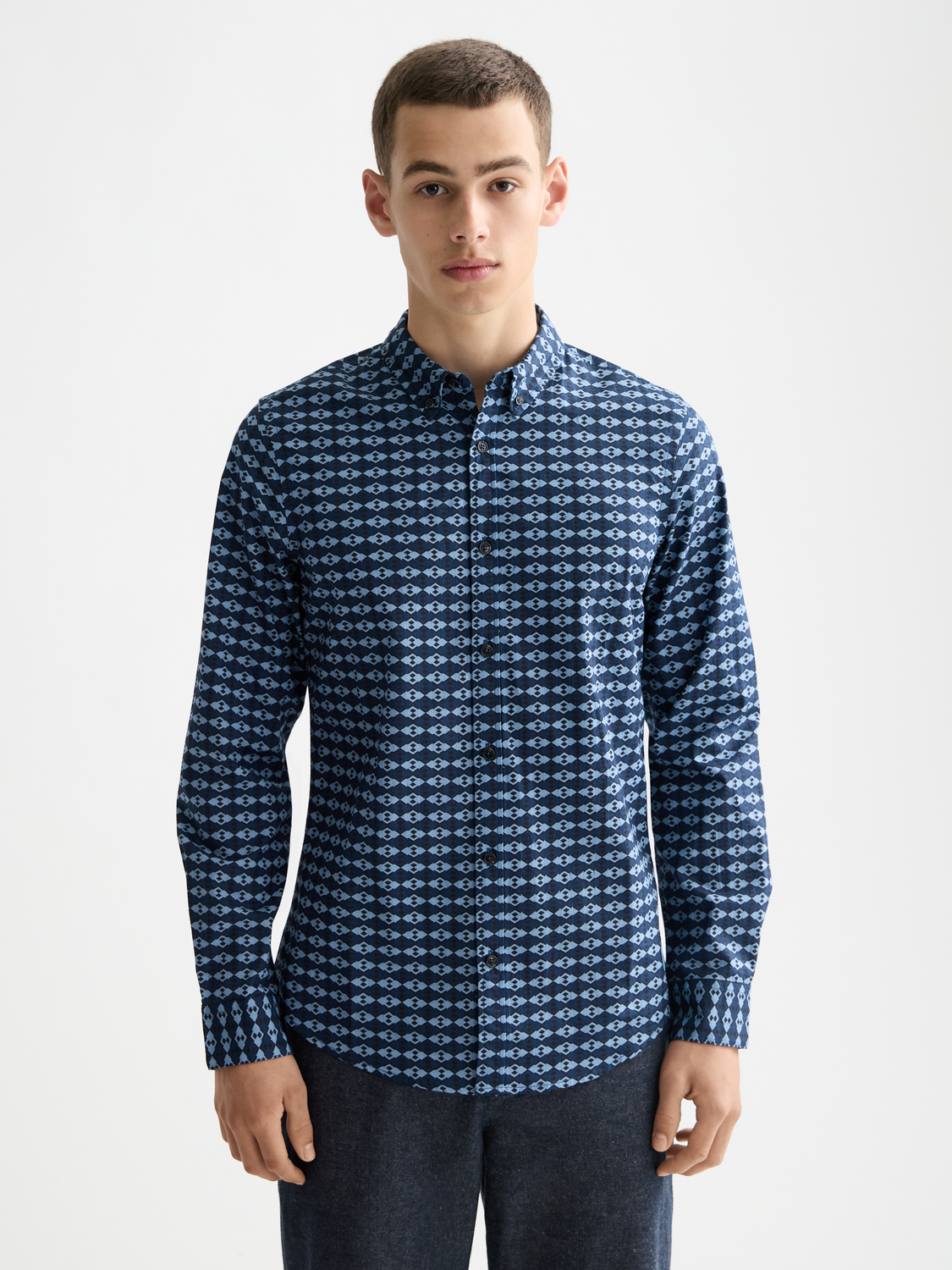 Print slim shirt