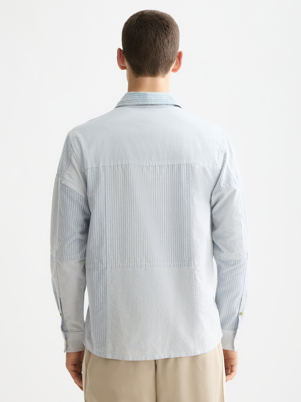 Patchwork relaxed oxford shirt