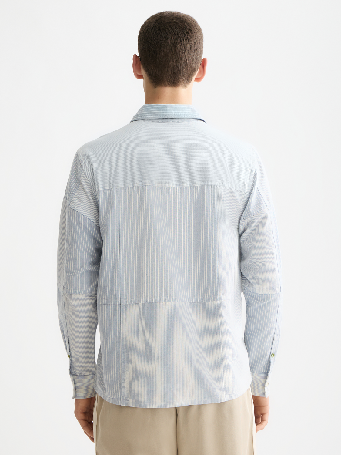 Patchwork relaxed oxford shirt