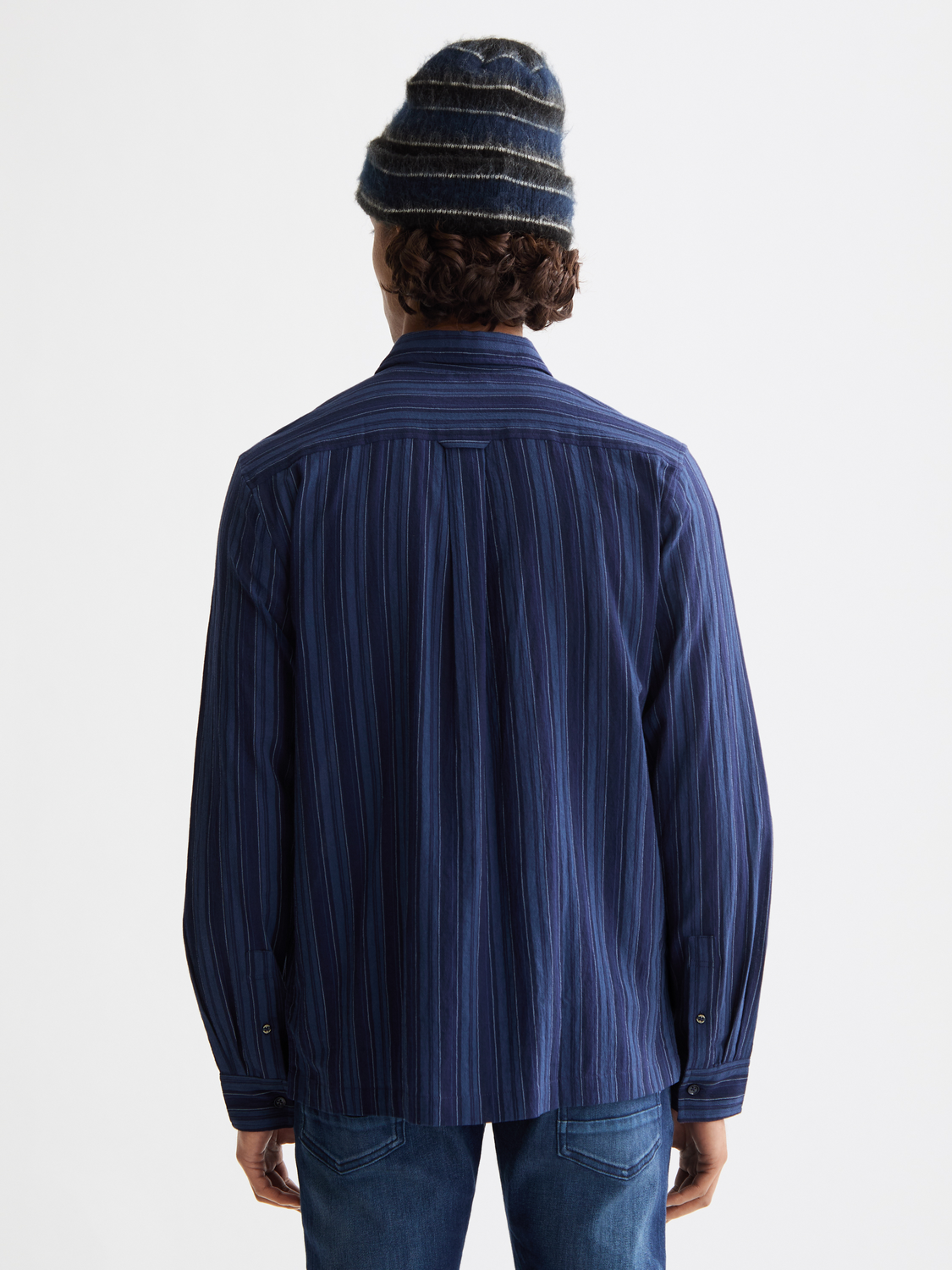 Textured stripe shirt