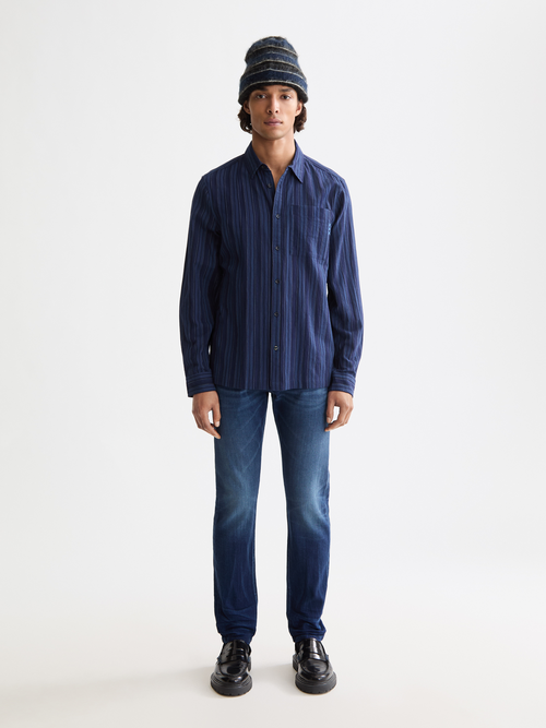 Textured stripe shirt