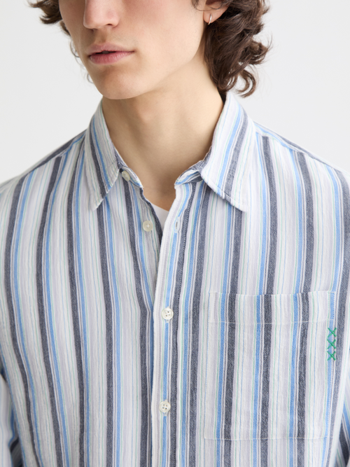 Textured stripe shirt