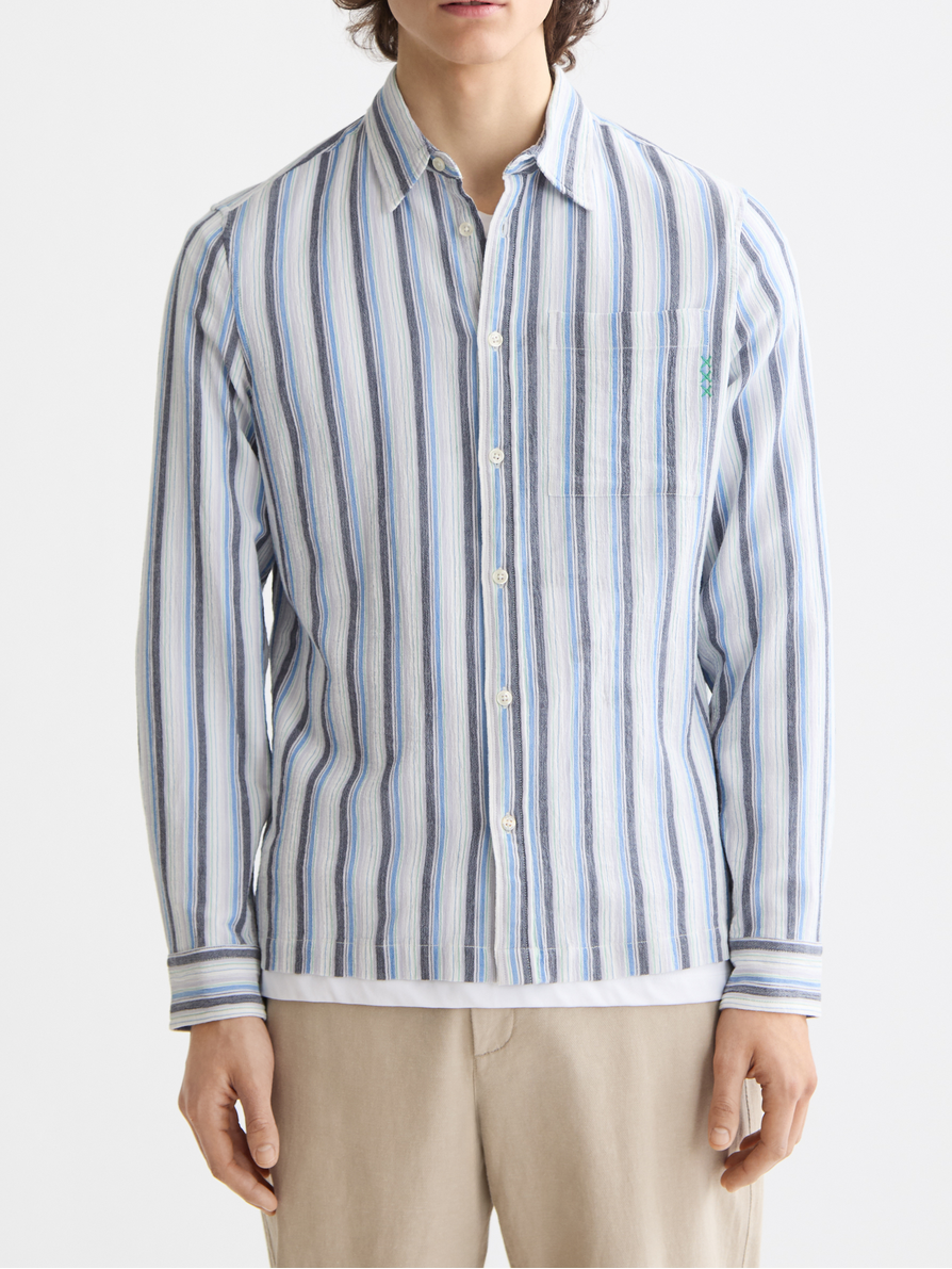Textured stripe shirt