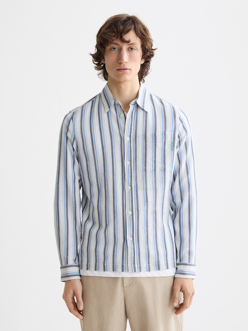 Textured stripe shirt