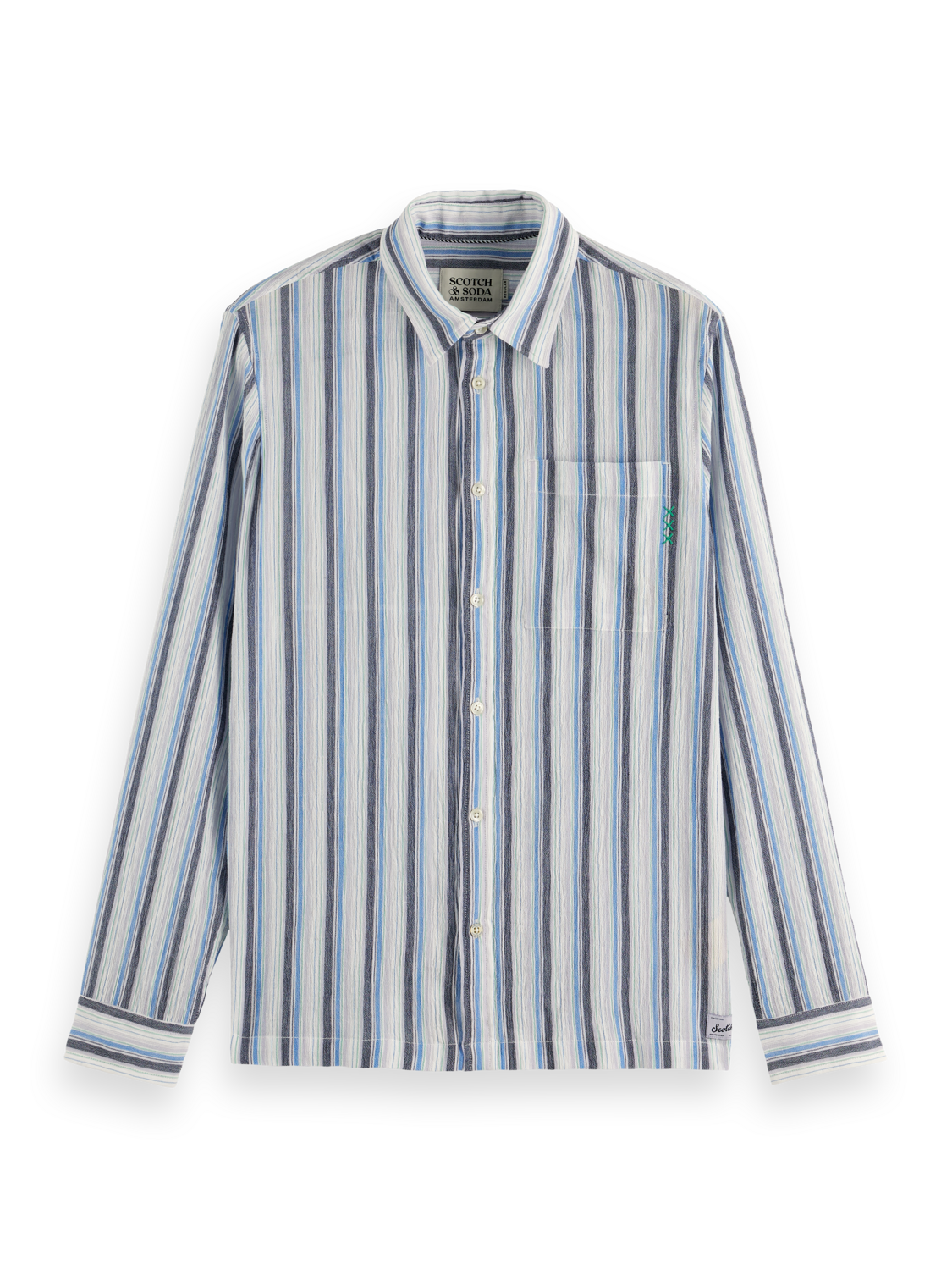 Textured stripe shirt