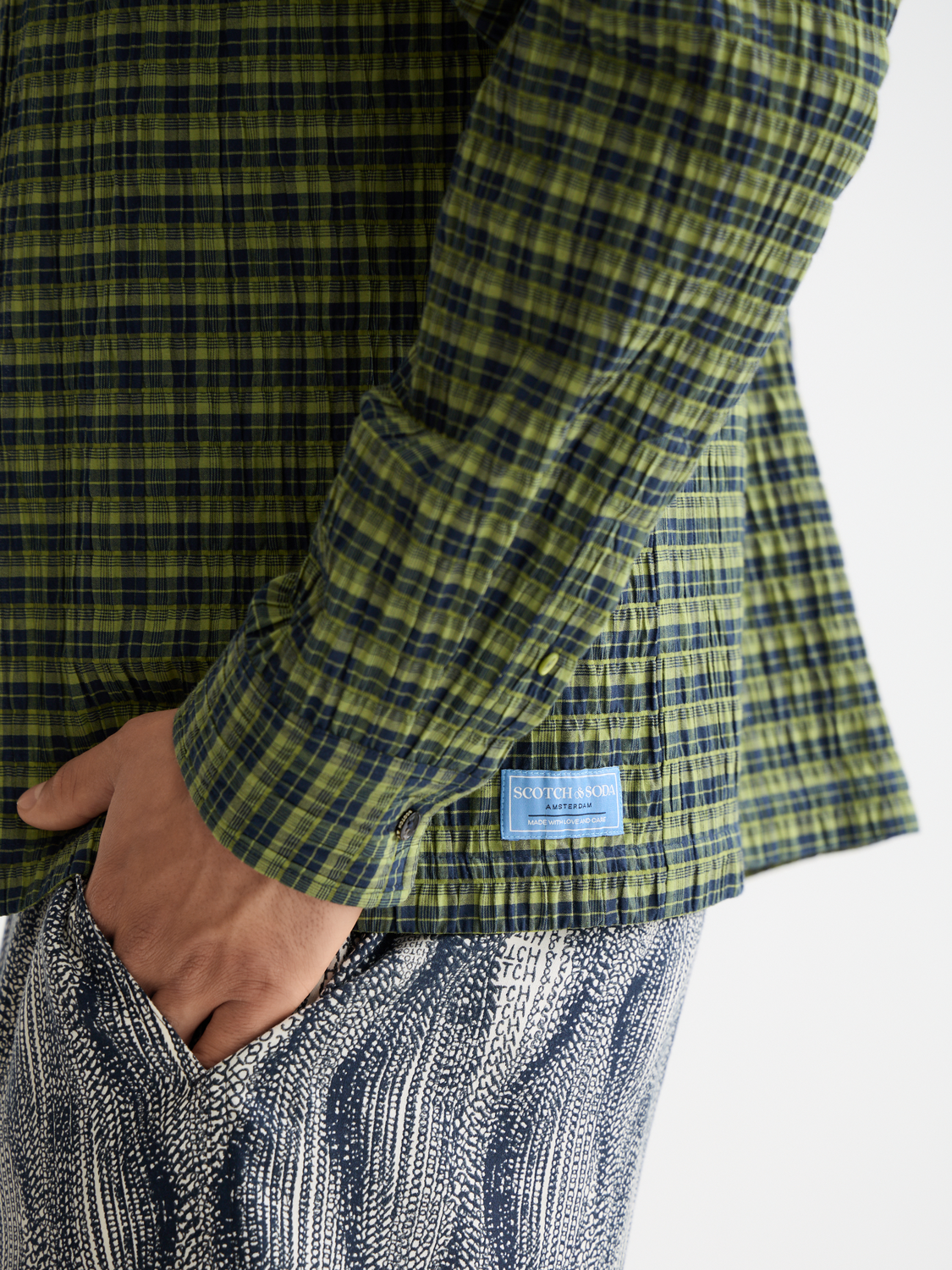 Crinkle checked shirt– Scotch & Soda Amsterdam