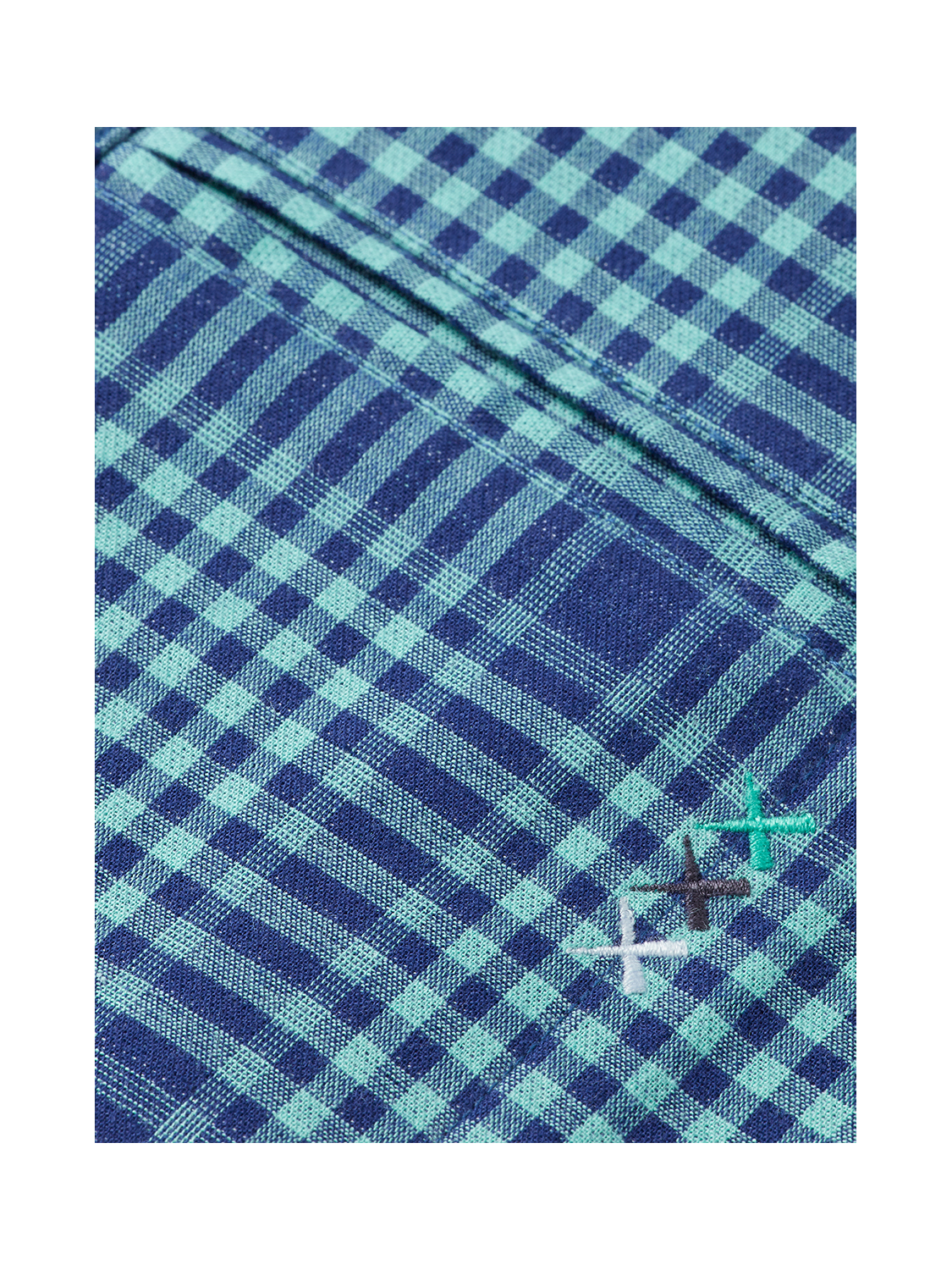 Shadow-check double-faced shirt