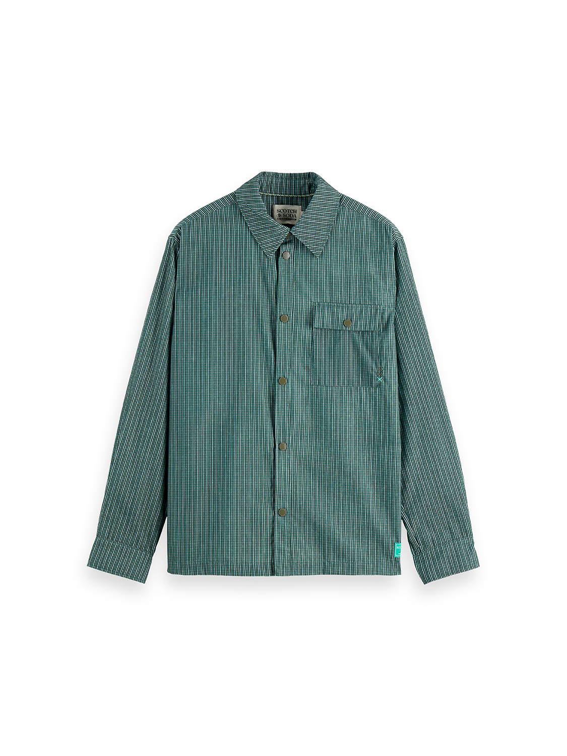 Micro-check structured shirt