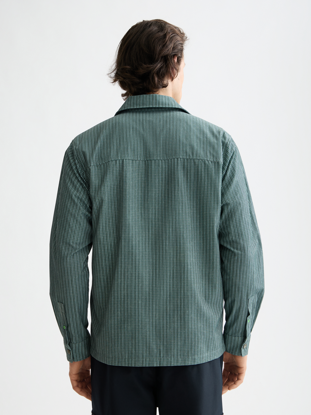 Micro-check structured shirt