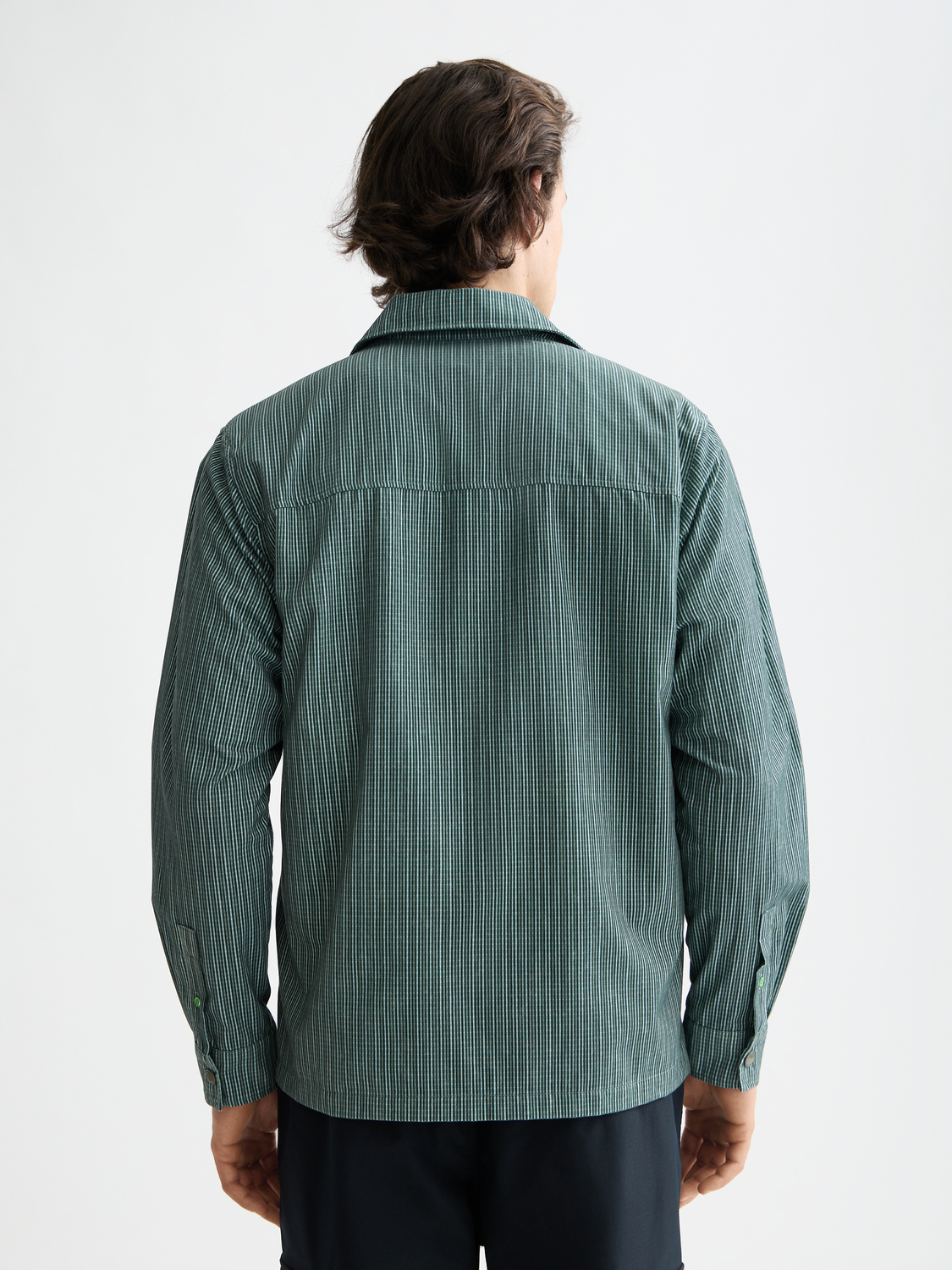 Micro-check structured shirt