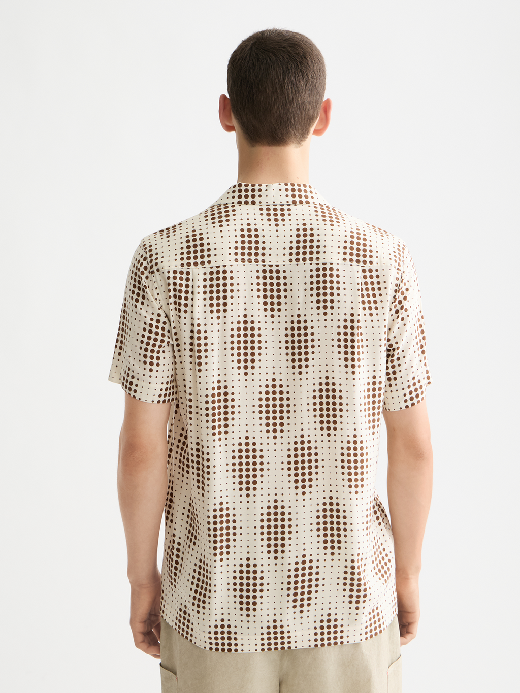 Printed short sleeve viscose shirt