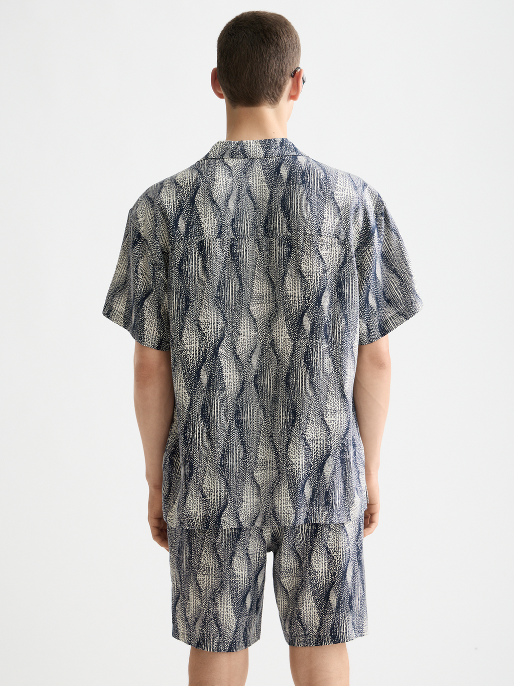 Printed short sleeve tencel shirt